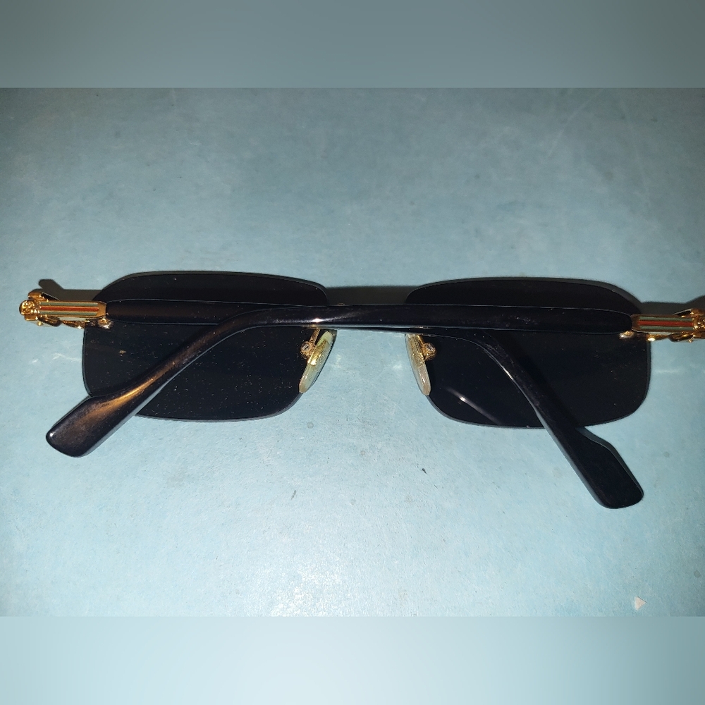 Unisex Gucci Gold and Black Rimless Sunglasses with Case#1007-15300 - Picture 7 of 8